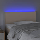 vidaXL fekete műbőr LED-es fejtámla 90 x 5 x 78/88 cm