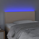 vidaXL cappuccino színű műbőr LED-es fejtámla 100 x 5 x 78/88 cm