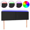vidaXL fekete műbőr LED-es fejtámla 144 x 5 x 78/88 cm