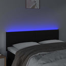 vidaXL fekete műbőr LED-es fejtámla 144 x 5 x 78/88 cm