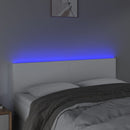 vidaXL fehér műbőr LED-es fejtámla 144 x 5 x 78/88 cm