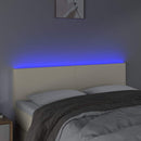 vidaXL krémszínű műbőr LED-es fejtámla 144 x 5 x 78/88 cm