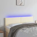 vidaXL krémszínű műbőr LED-es fejtámla 144 x 5 x 78/88 cm