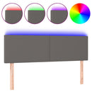 vidaXL szürke műbőr LED-es fejtámla 144 x 5 x 78/88 cm