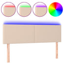 vidaXL cappuccino színű műbőr LED-es fejtámla 144 x 5 x 78/88 cm