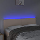 vidaXL cappuccino színű műbőr LED-es fejtámla 144 x 5 x 78/88 cm