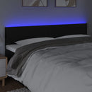 vidaXL fekete műbőr LED-es fejtámla 160 x 5 x 78/88 cm