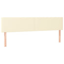 vidaXL krémszínű műbőr LED-es fejtámla 160 x 5 x 78/88 cm