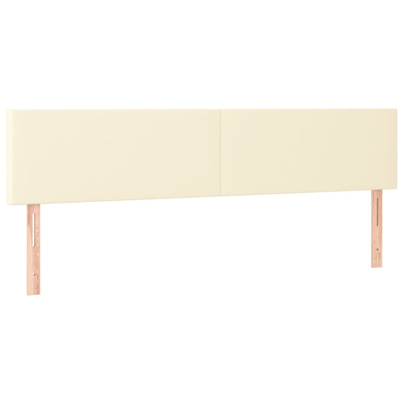 vidaXL krémszínű műbőr LED-es fejtámla 160 x 5 x 78/88 cm