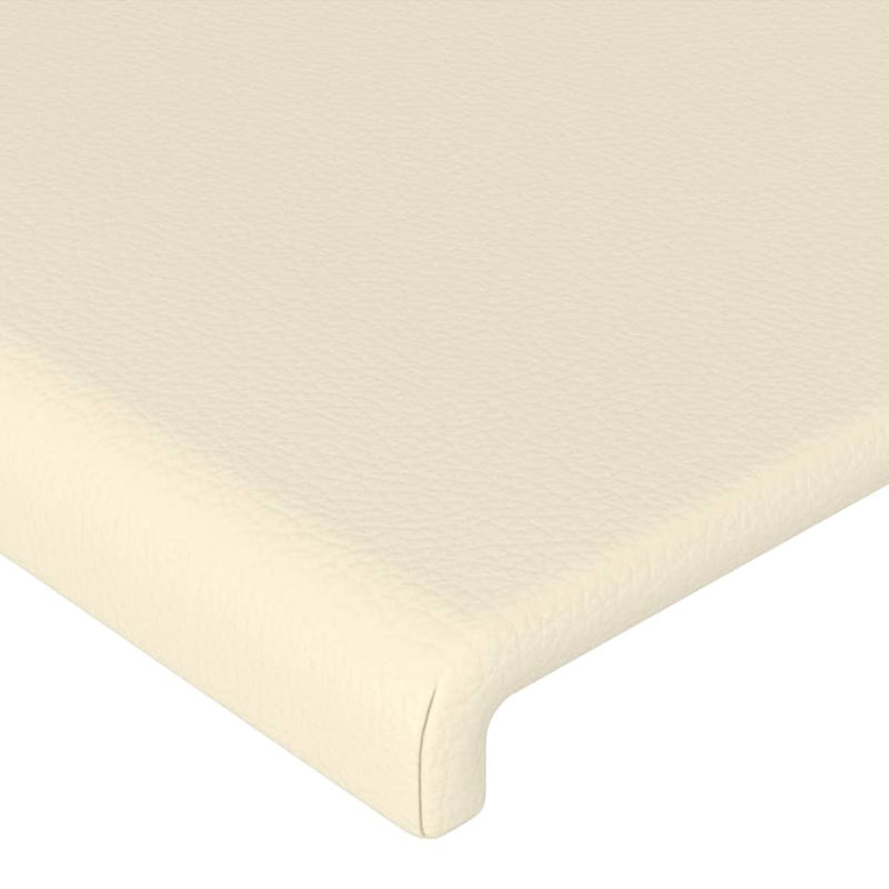 vidaXL krémszínű műbőr LED-es fejtámla 160 x 5 x 78/88 cm