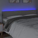 vidaXL szürke műbőr LED-es fejtámla 160 x 5 x 78/88 cm