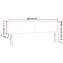 vidaXL cappuccino színű műbőr LED-es fejtámla 160 x 5 x 78/88 cm