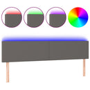 vidaXL szürke műbőr LED-es fejtámla 180 x 5 x 78/88 cm