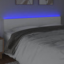 vidaXL fehér műbőr LED-es fejtámla 200 x 5 x 78/88 cm