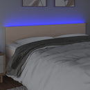 vidaXL cappuccino színű műbőr LED-es fejtámla 200 x 5 x 78/88 cm