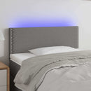 vidaXL sötétszürke szövet LED-es fejtámla 90x5x78/88 cm