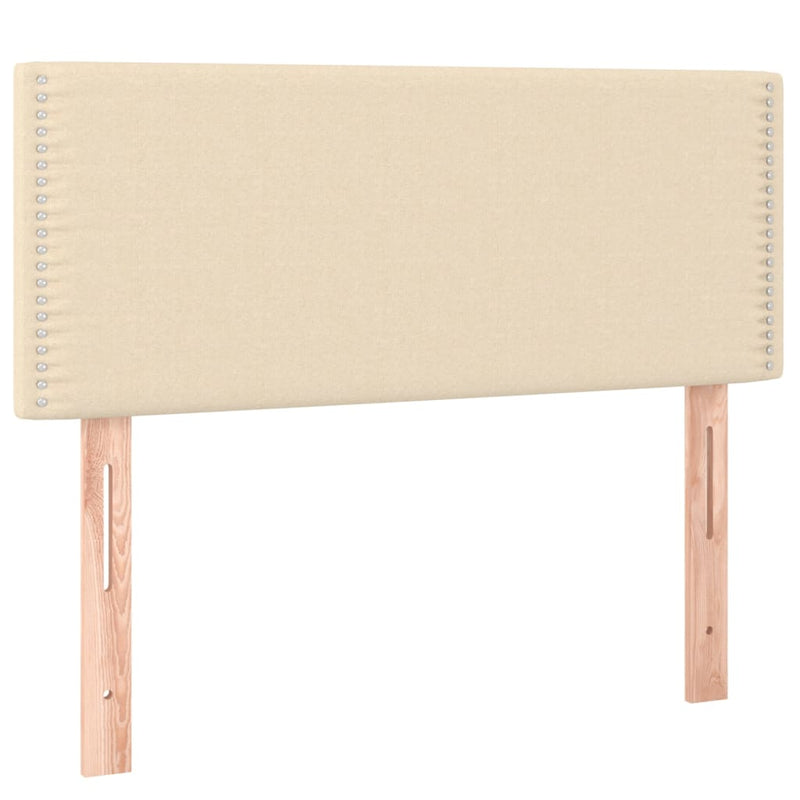vidaXL krémszínű szövet LED-es fejtámla 90x5x78/88 cm