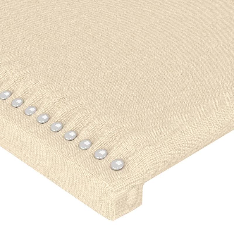 vidaXL krémszínű szövet LED-es fejtámla 90x5x78/88 cm