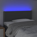 vidaXL sötétszürke szövet LED-es fejtámla 100x5x78/88 cm