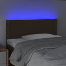 vidaXL sötétbarna szövet LED-es fejtámla 100x5x78/88 cm