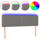 vidaXL sötétszürke szövet LED-es fejtámla 144x5x78/88 cm