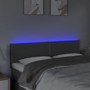 vidaXL sötétszürke szövet LED-es fejtámla 144x5x78/88 cm
