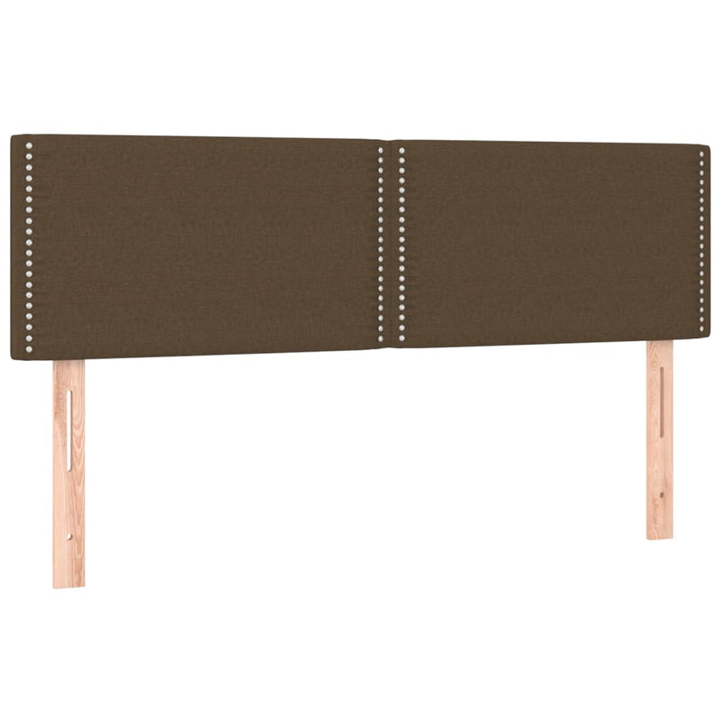 vidaXL sötétbarna szövet LED-es fejtámla 144x5x78/88 cm
