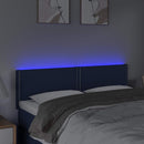 vidaXL kék szövet LED-es fejtámla 144x5x78/88 cm