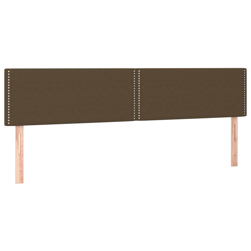 vidaXL sötétbarna szövet LED-es fejtámla 160x5x78/88 cm