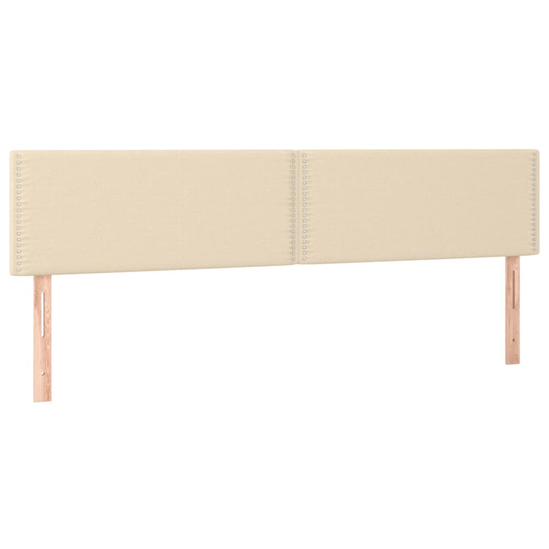 vidaXL krémszínű szövet LED-es fejtámla 160x5x78/88 cm