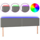 vidaXL sötétszürke szövet LED-es fejtámla 180x5x78/88 cm