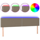 vidaXL tópszínű szövet LED-es fejtámla 200x5x78/88 cm
