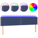 vidaXL kék szövet LED-es fejtámla 200x5x78/88 cm