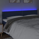 vidaXL kék szövet LED-es fejtámla 200x5x78/88 cm