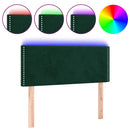 vidaXL sötétzöld bársony LED-es fejtámla 80 x 5 x 78/88 cm