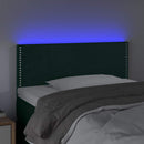 vidaXL sötétzöld bársony LED-es fejtámla 80 x 5 x 78/88 cm