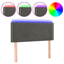 vidaXL sötétszürke bársony LED-es fejtámla 100x5x78/88 cm
