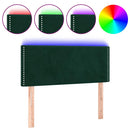 vidaXL sötétzöld bársony LED-es fejtámla 100x5x78/88 cm