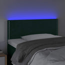 vidaXL sötétzöld bársony LED-es fejtámla 100x5x78/88 cm