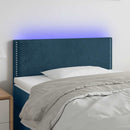 vidaXL sötétkék bársony LED-es fejtámla 100x5x78/88 cm