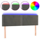 vidaXL sötétszürke bársony LED-es fejtámla 144x5x78/88 cm