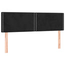 vidaXL fekete bársony LED-es fejtámla 144x5x78/88 cm