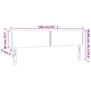 vidaXL sötétkék bársony LED-es fejtámla 160x5x78/88 cm