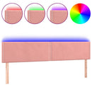 vidaXL rózsaszín bársony LED-es fejtámla 160x5x78/88 cm