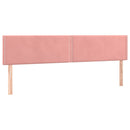 vidaXL rózsaszín bársony LED-es fejtámla 160x5x78/88 cm