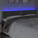 vidaXL sötétszürke bársony LED-es fejtámla 180x5x78/88 cm