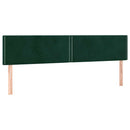 vidaXL sötétzöld bársony LED-es fejtámla 180x5x78/88 cm