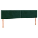 vidaXL sötétzöld bársony LED-es fejtámla 180x5x78/88 cm