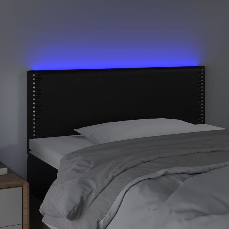 vidaXL fekete műbőr LED-es fejtámla 80 x 5 x 78/88 cm
