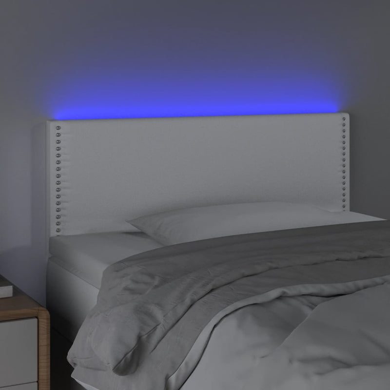 vidaXL fehér műbőr LED-es fejtámla 80 x 5 x 78/88 cm